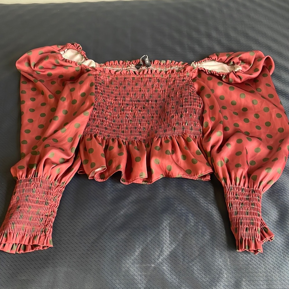 Zara brown crop top